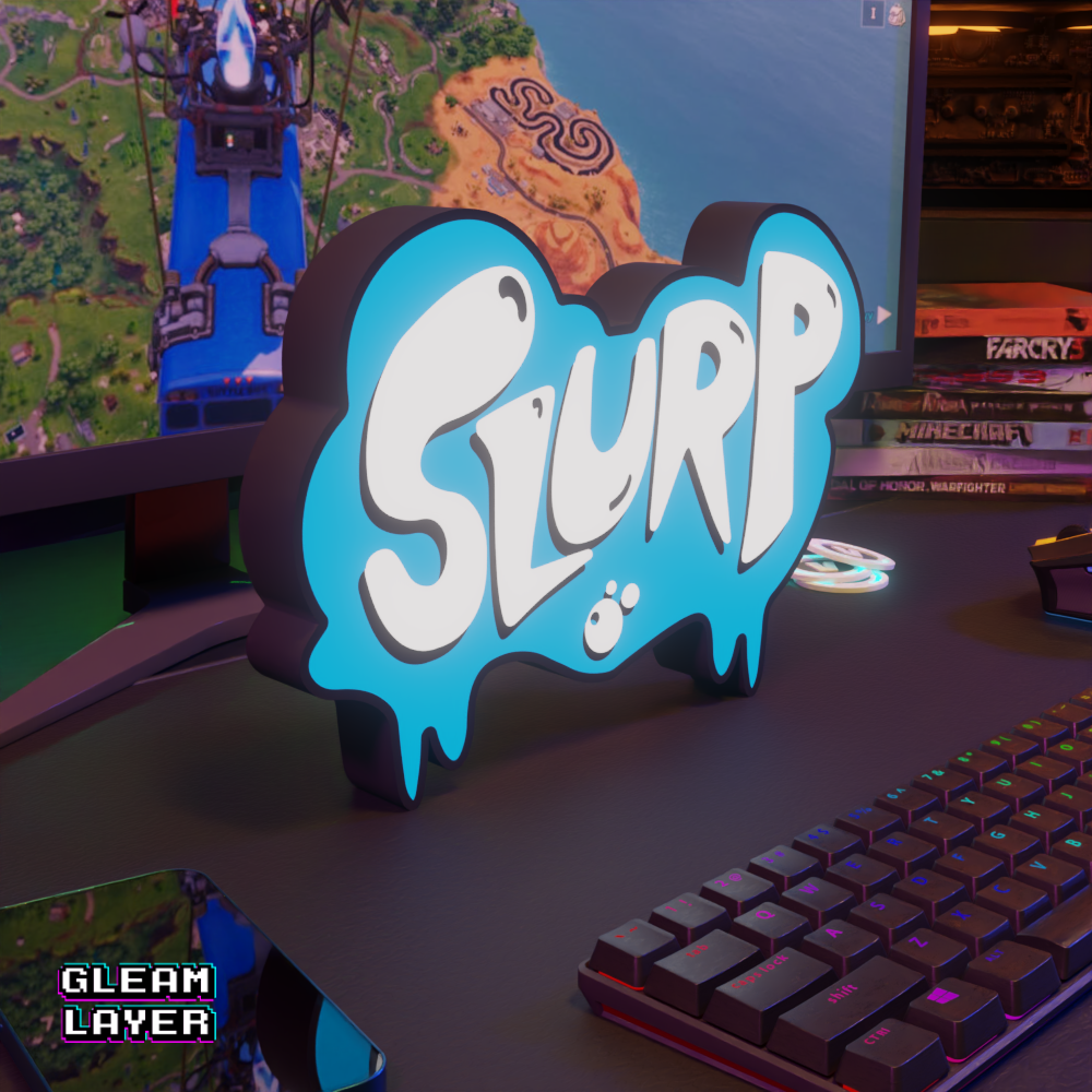 Fortnite Slurp Juice Led Gaming Light Sign