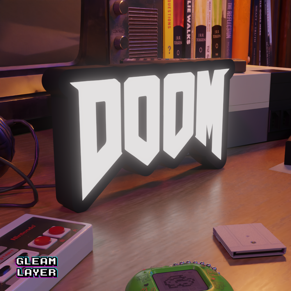 Doom Led Retro Gaming RGB Light Sign