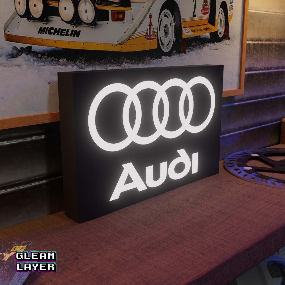 Audi Vintage Led Lightbox Rgb Light Sign