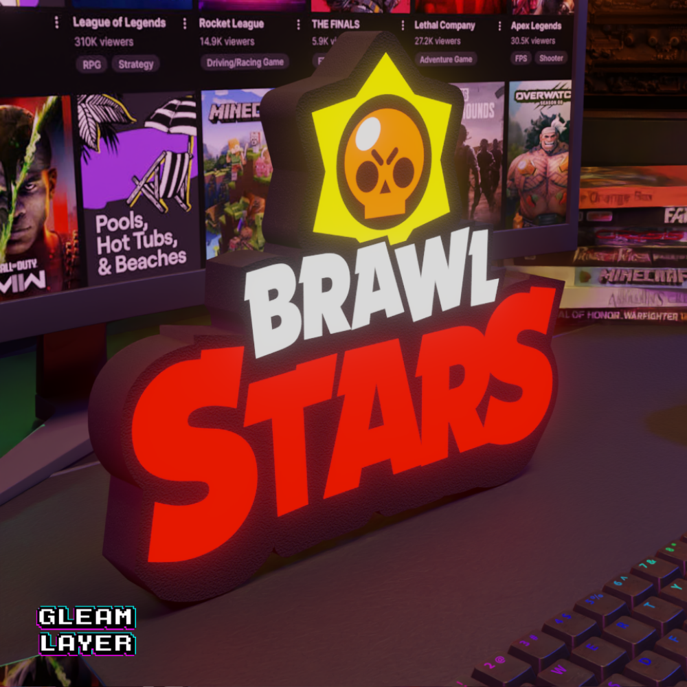 Brawl Stars Mobile Gaming Lightbox Led Light Sign