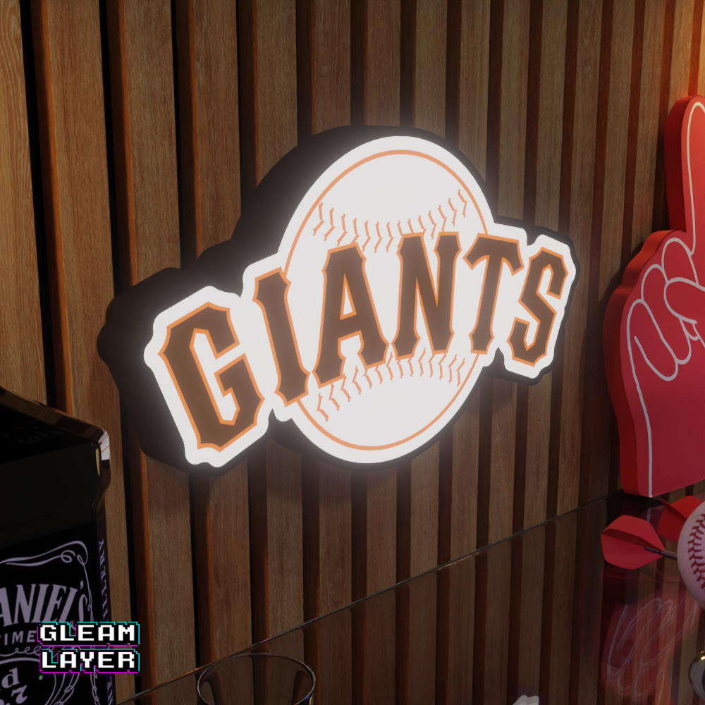 San Francisco Giants Led Light Box MLB Sports Bar Major League Baseball Wall Sign