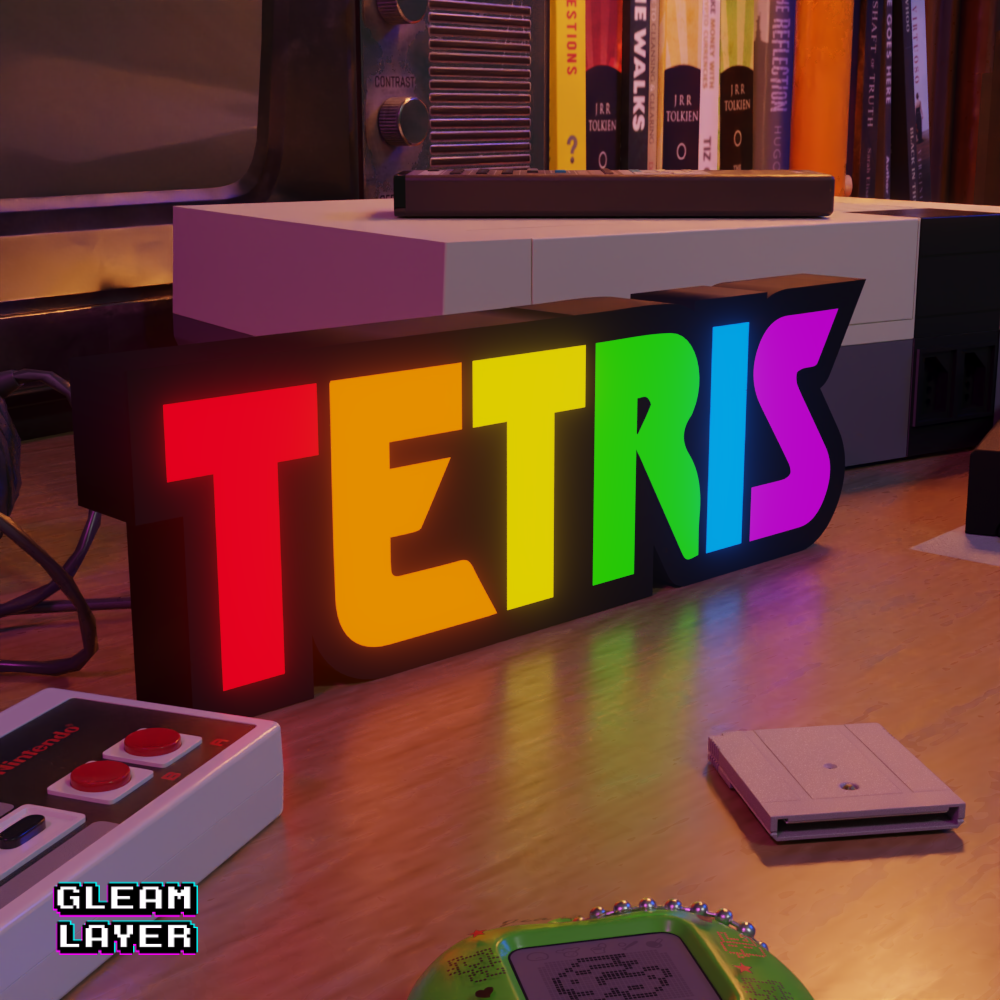 Tetris Arcade Logo Led Light Sign