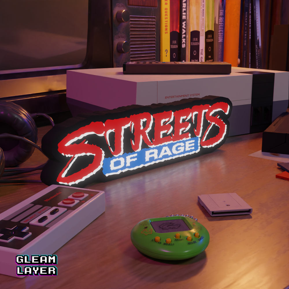 Streets of Rage Led Retro Gaming Light Sign