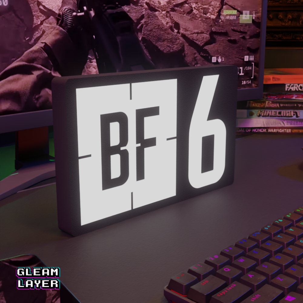 Battlefield 6 Gaming Lightbox Led Light Sign