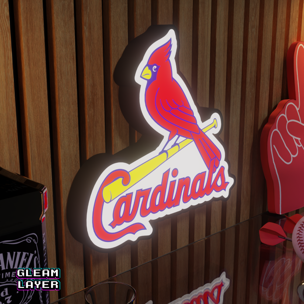 St. Louis Cardinals Led Light Box MLB Sports Bar Major League Baseball Wall Sign