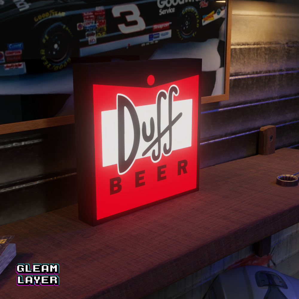Duff Beer Led Light up bar wall sign Bar Pub Man Cave Garage Lamp