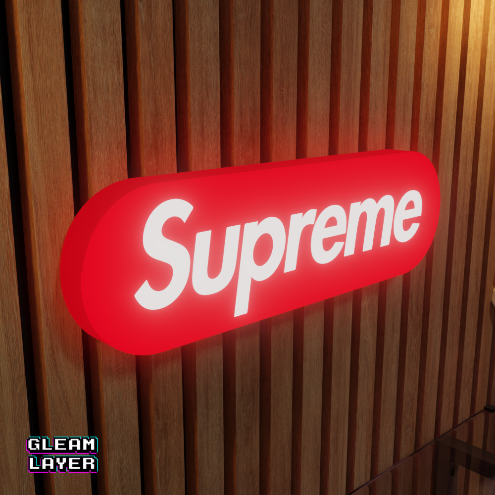 Supreme Led RGB Light Wall Sign