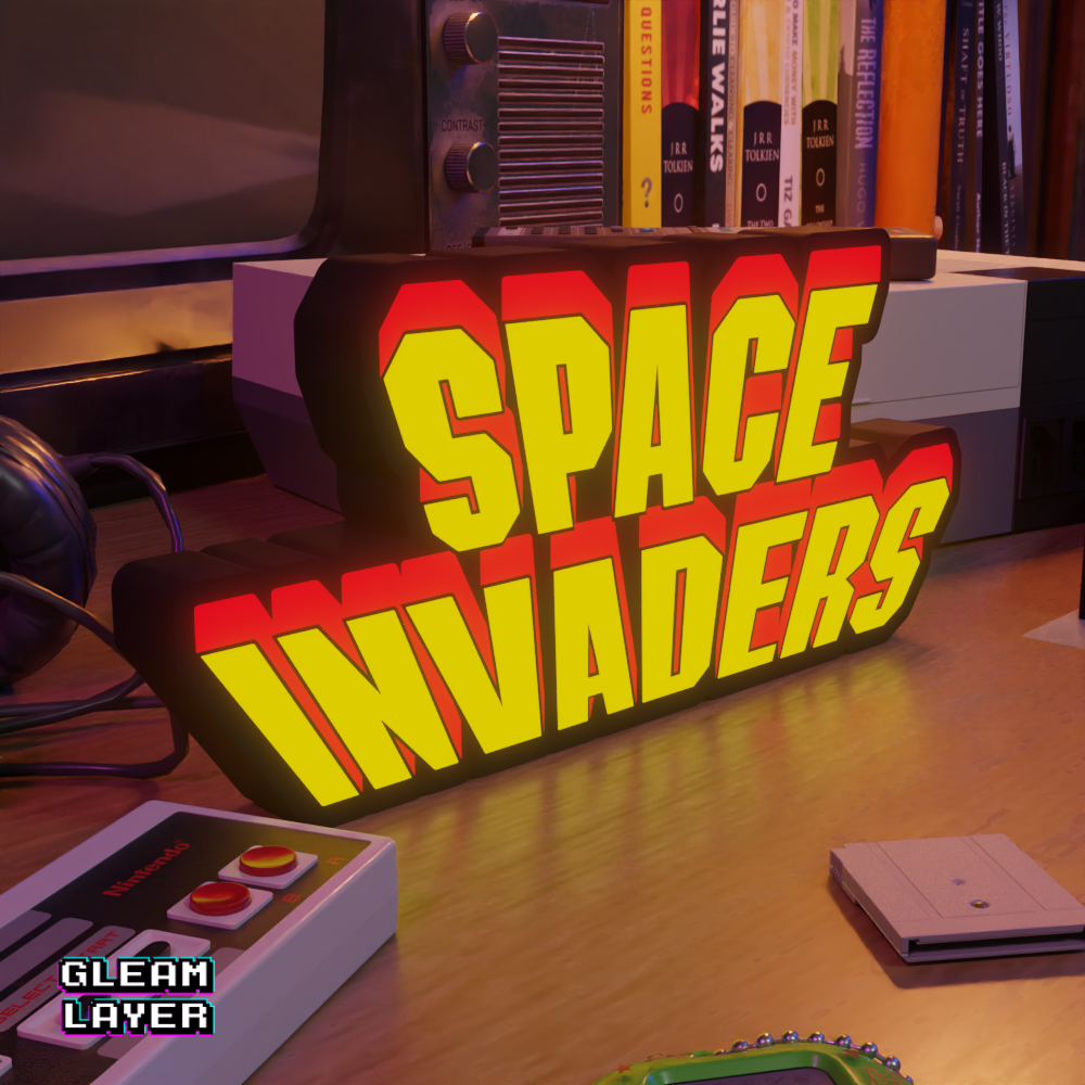 Space Invaders Arcade Gaming Led Light Sign