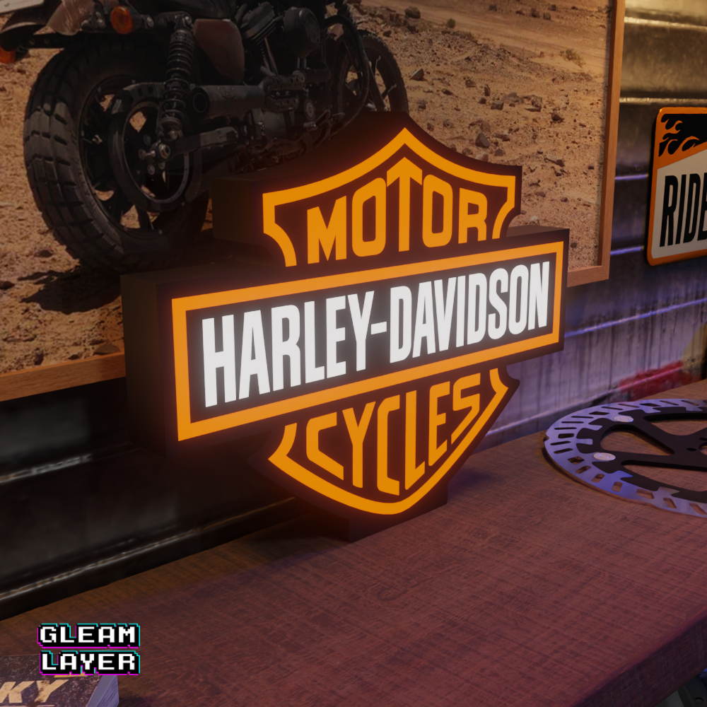Harley Davidson Led Lightbox Rgb Light Sign