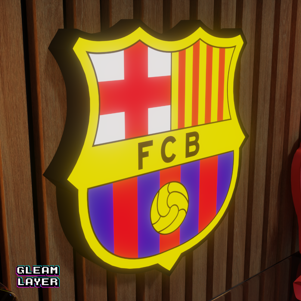Barcelona FC Logo Led RGB Wall Display Light Sign