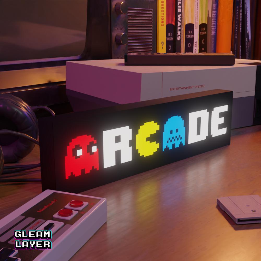 Arcade Retro Sign Led Lightbox RGB Lamp