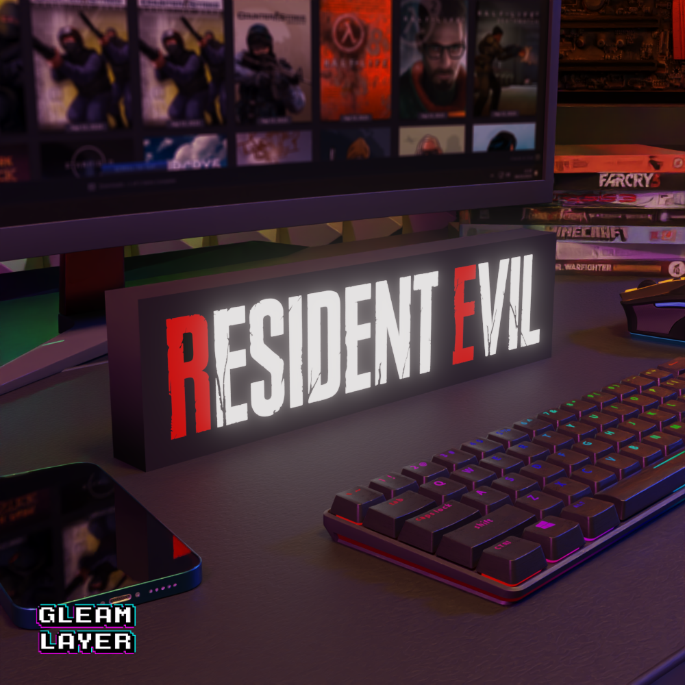 Resident Evil Led Gaming RGB Light Sign