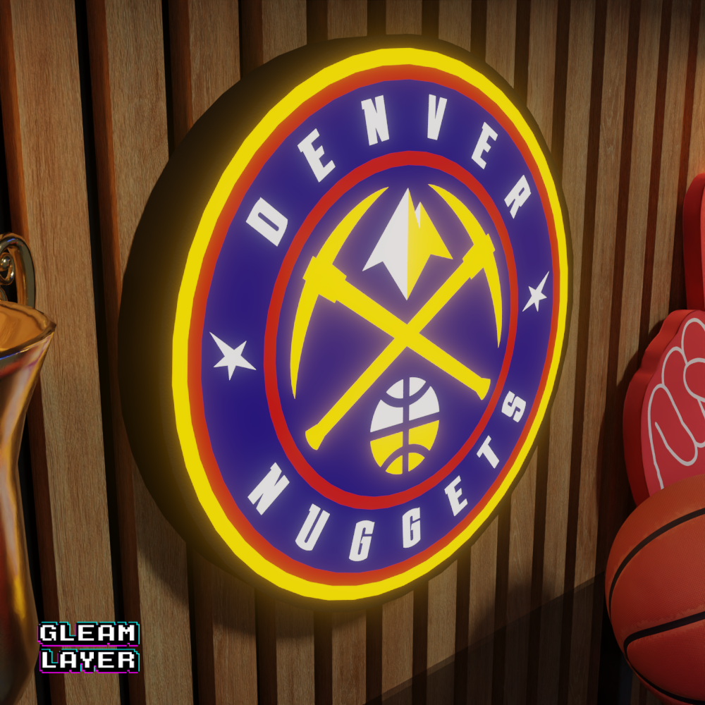 Denver Nuggets Led Light Box NBA Sports Bar Light Display Wall Sign