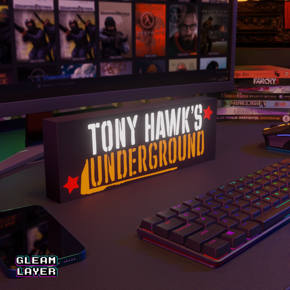 Tony Hawk's Underground Led Gaming Light Sign