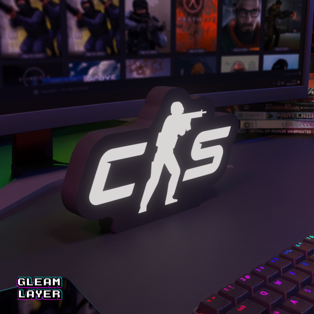 CS 2 Counter Strike Led Gaming Light Sign