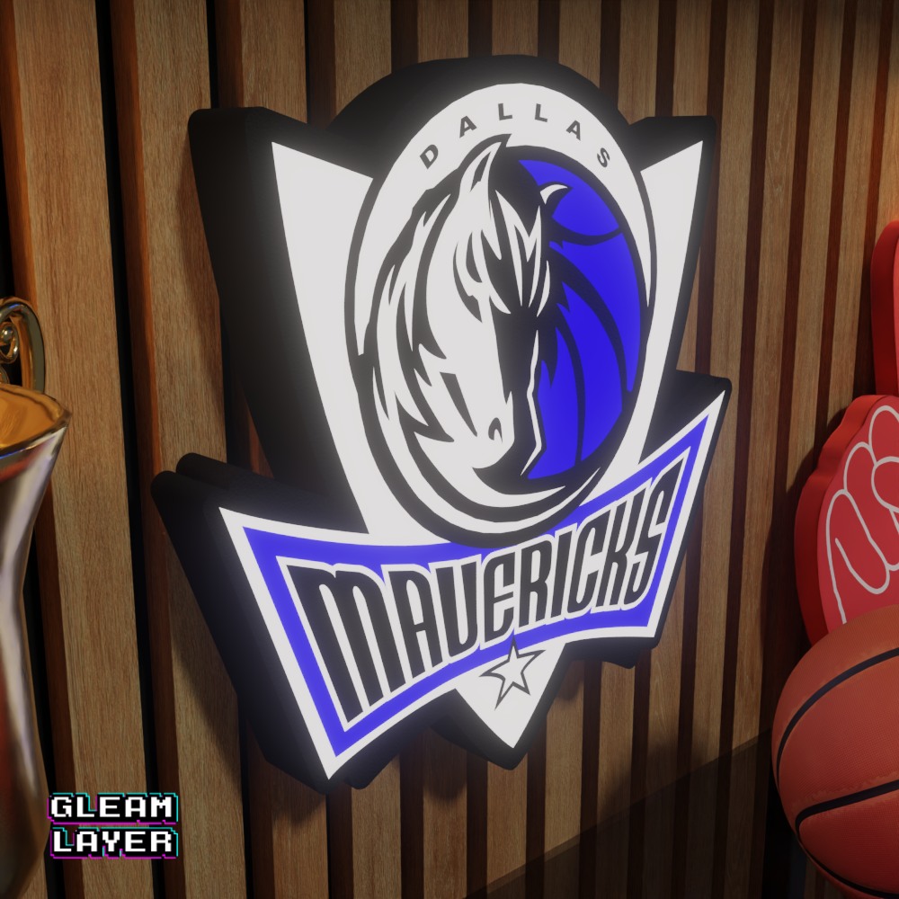 Dallas Mavericks Led Light Box NBA Sports Bar Light Display Wall Sign