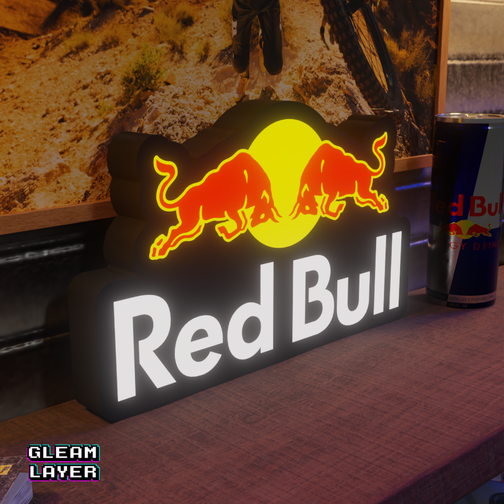 Red Bull Energy Drink Led Lightbox Rgb Light Sign