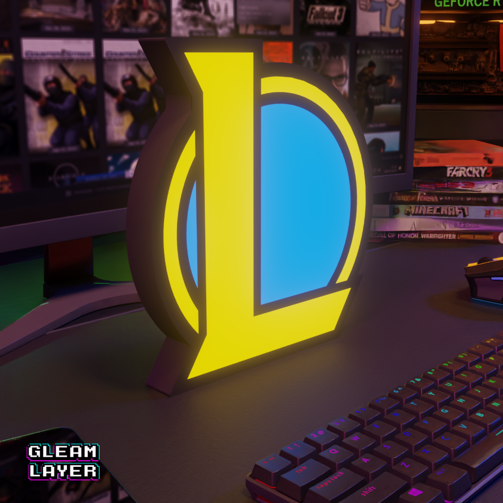 League of Legends Logo Led Gaming Light Sign