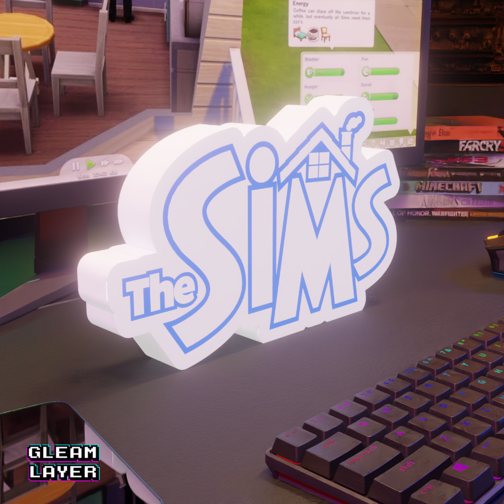 The Sims Led Gaming Lightbox Rgb Light Sign