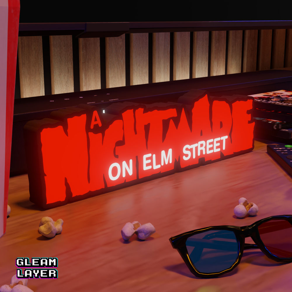 A Nightmare on Elm Street Horror Movie Led Light Sign