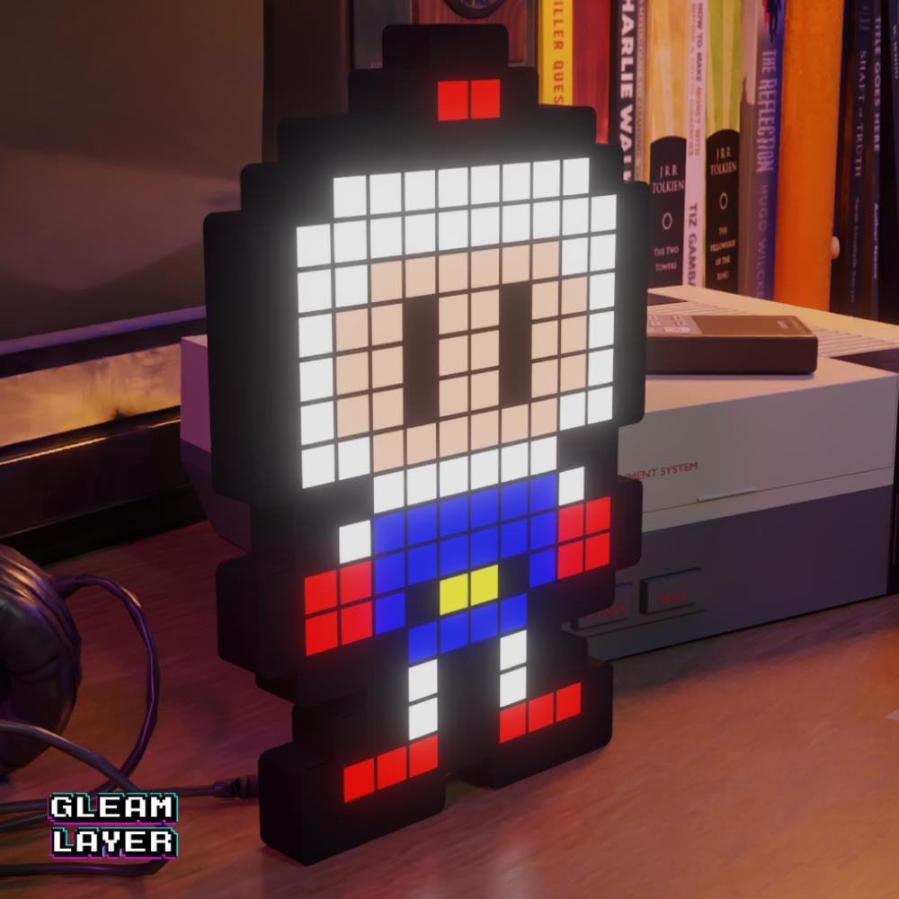 Bomberman 8-bit Pixel Led Lightbox Pixel Art Light