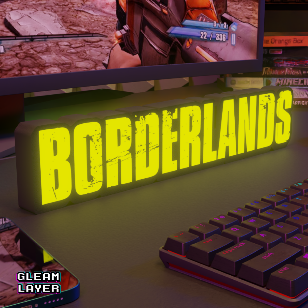 Borderlands Gaming Lightbox Led Light Sign