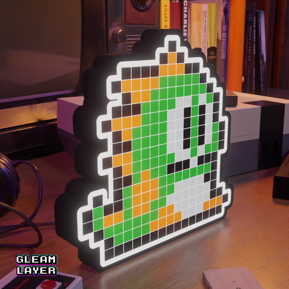 Green Puzzle Bobble 8-bit Pixel Led Light
