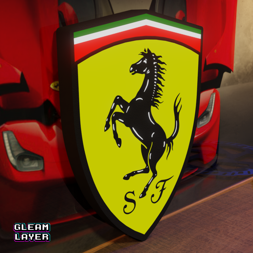 Ferrari Logo Wall Display Led RGB Light Sign