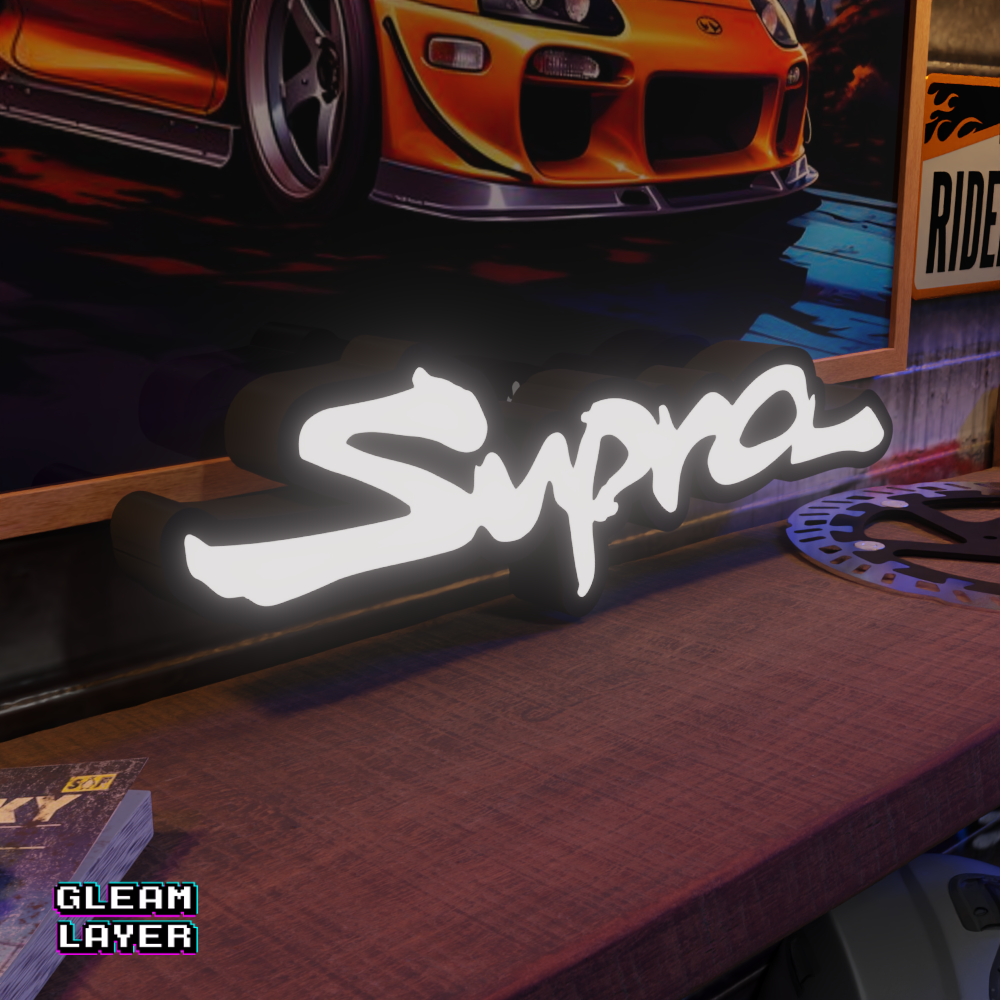Toyota Supra Wall Mount Led Lightbox Rgb Light Sign