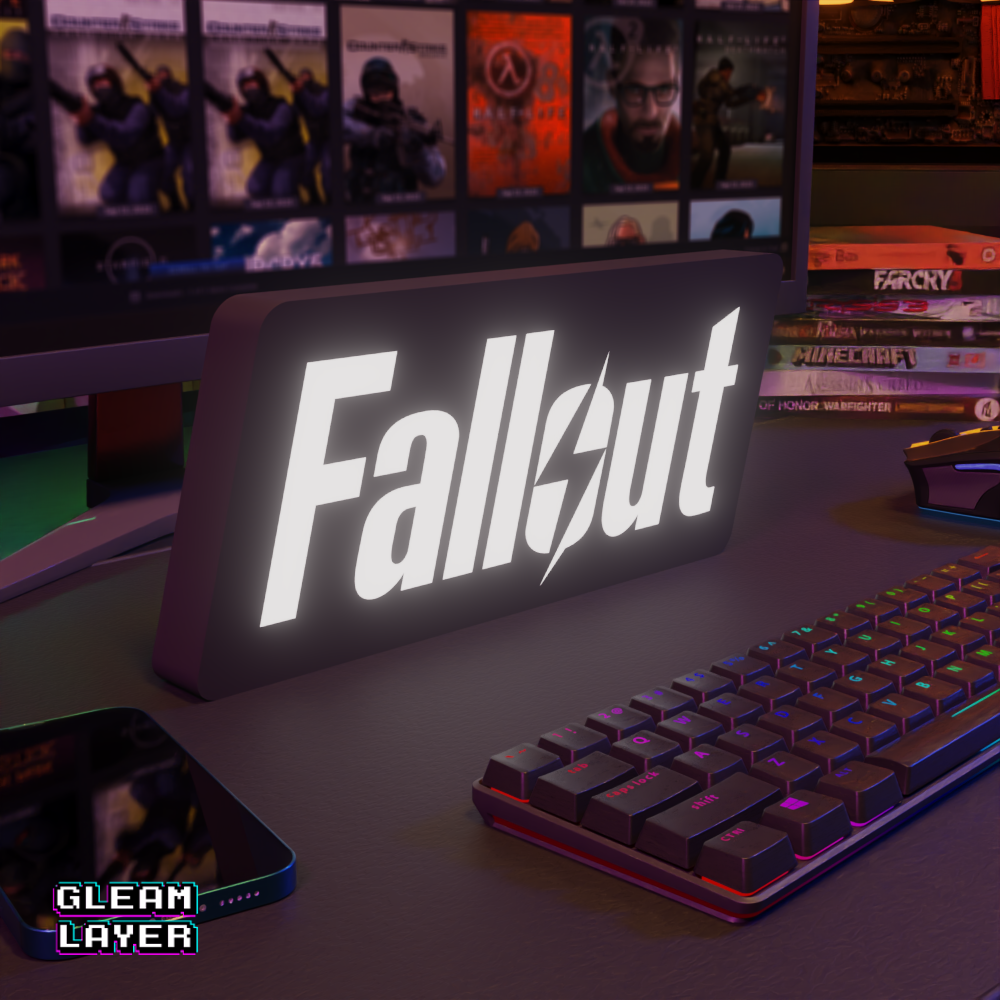 Fallout Led Gaming RGB Light Sign
