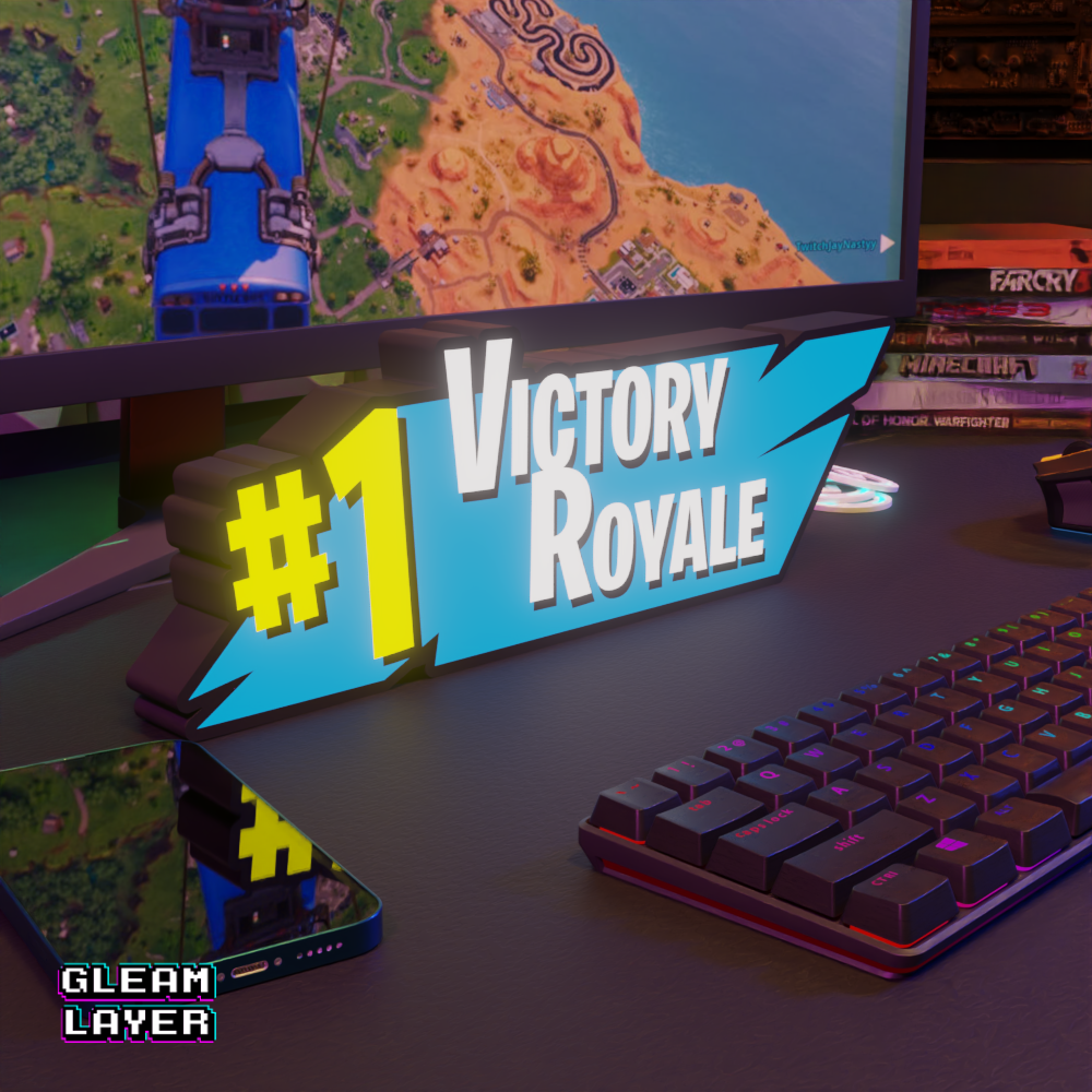 Fortnite #1 Victory Royale Led Gaming Light Sign