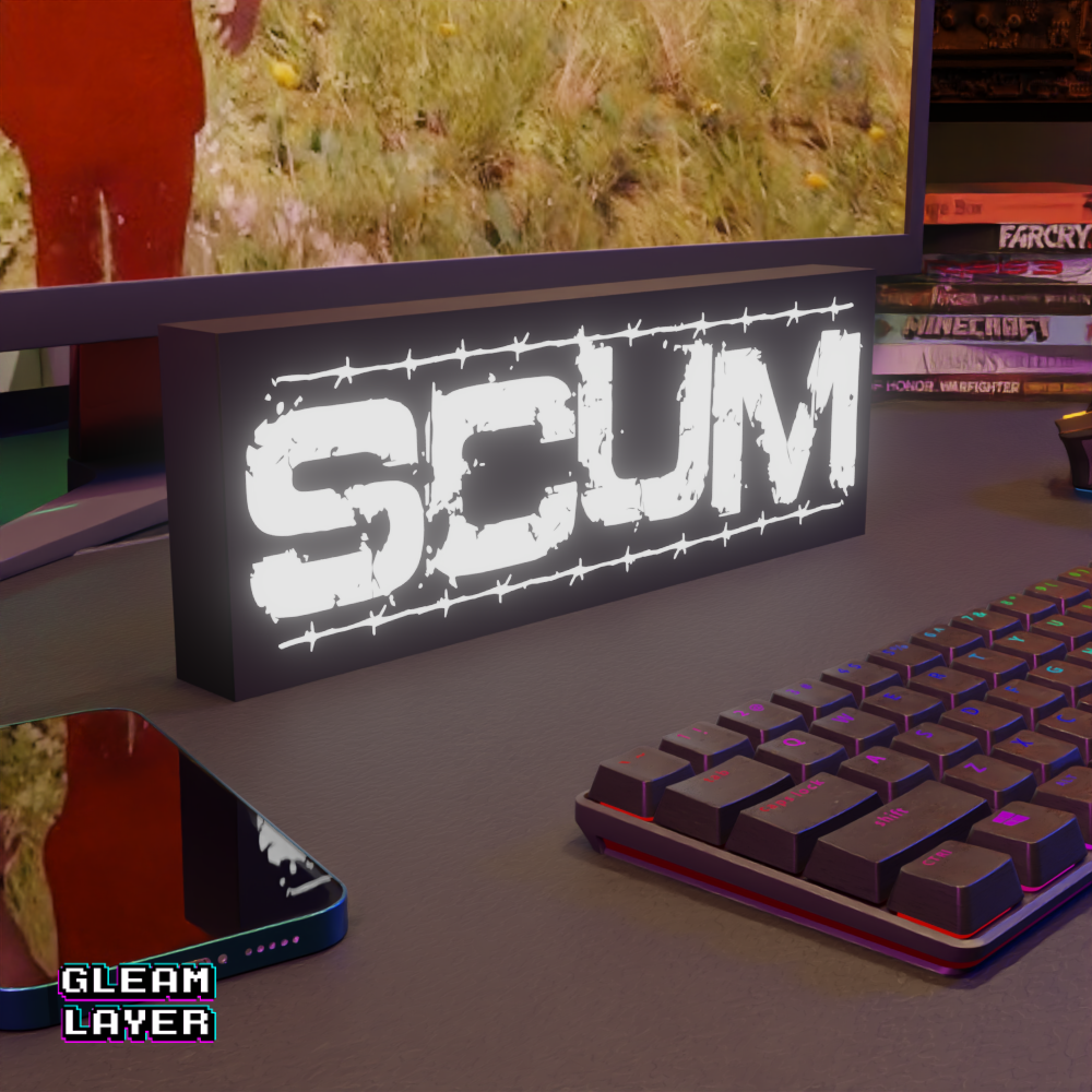 SCUM Placa Gaming Iluminada