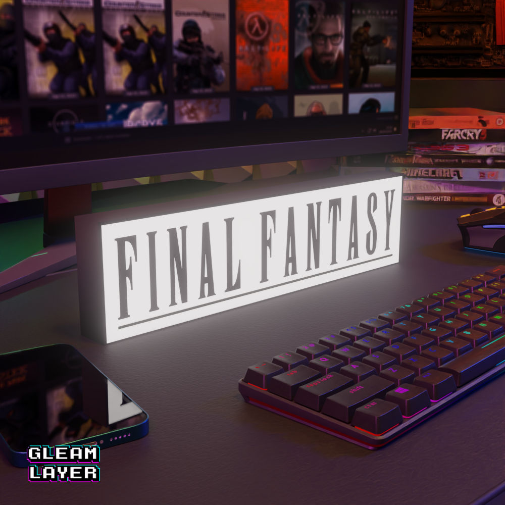 Final Fantasy Led Logo Gaming Light Sign