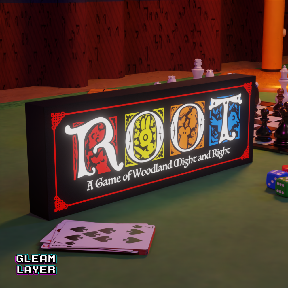 Root Brettspiel LED-Licht RGB-Zeichen