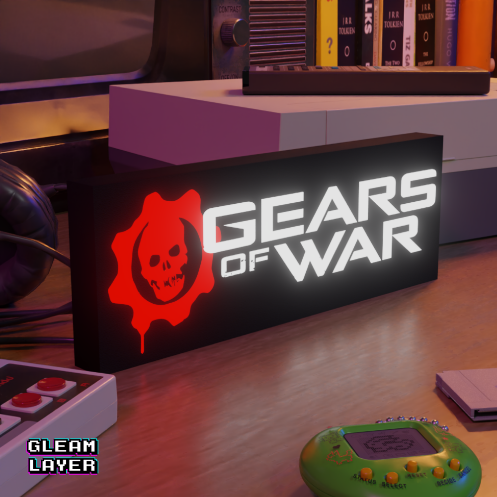 Gears of War Gaming Lightbox Led Light Sign
