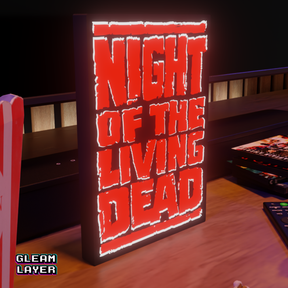 Night of the Living Dead Movie Led Light Sign