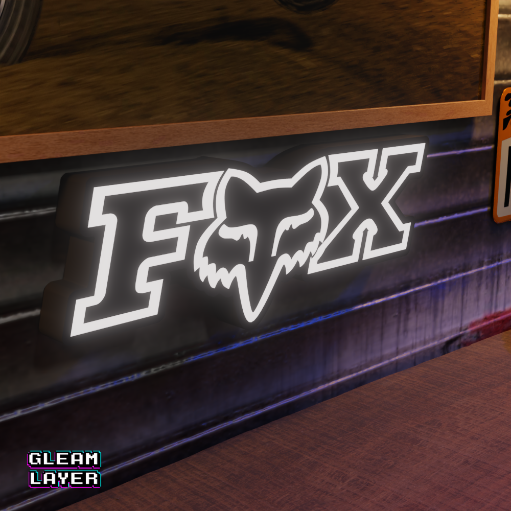 Fox Racing Logo Led RGB Light Sign
