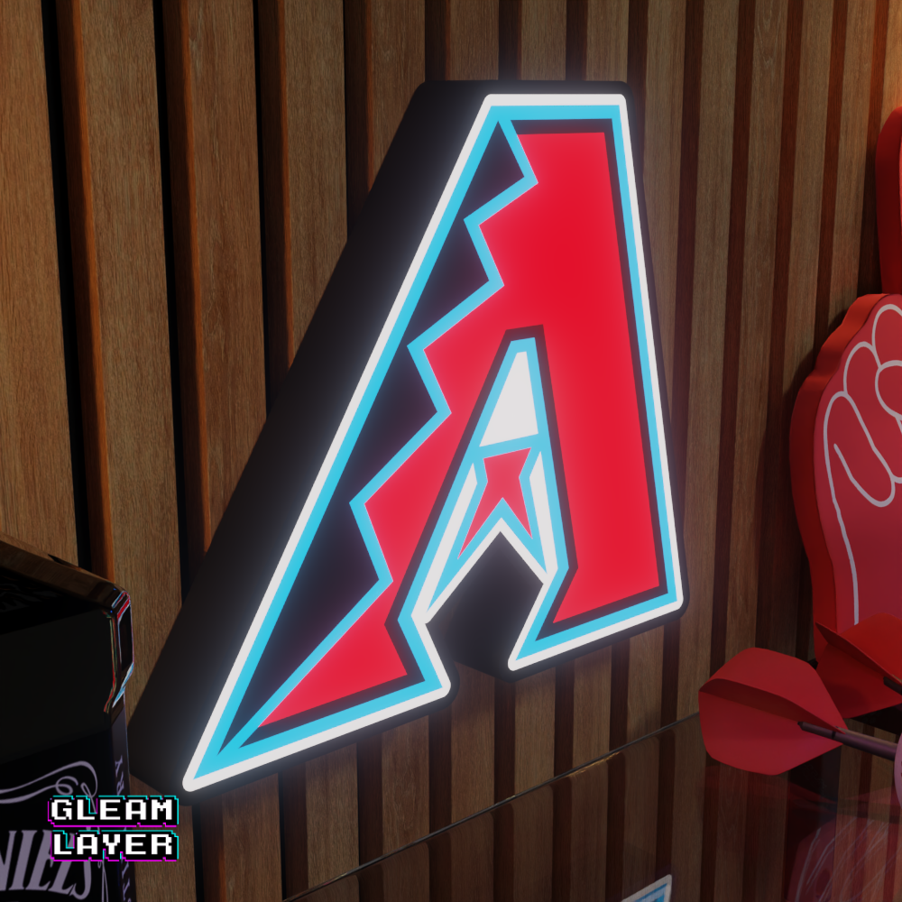 Arizona Diamondbacks LED Light Box MLB Sports Bar Major League Baseball Wall Sign