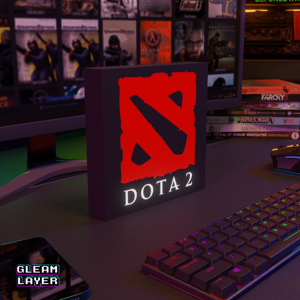 Dota 2 Led Gaming RGB Light Sign