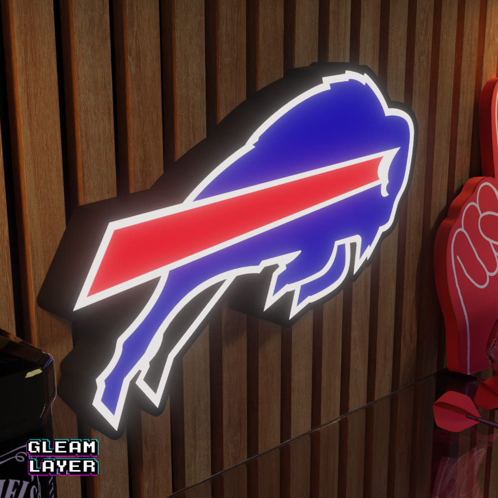 Buffalo Bills Led Light Box AFC Team NFL National Football League Display Wall Sign