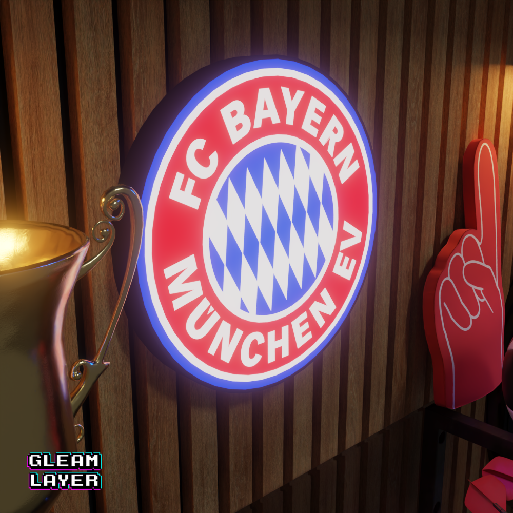 FC Bayern München Logo Led RGB Wall Display Light Sign