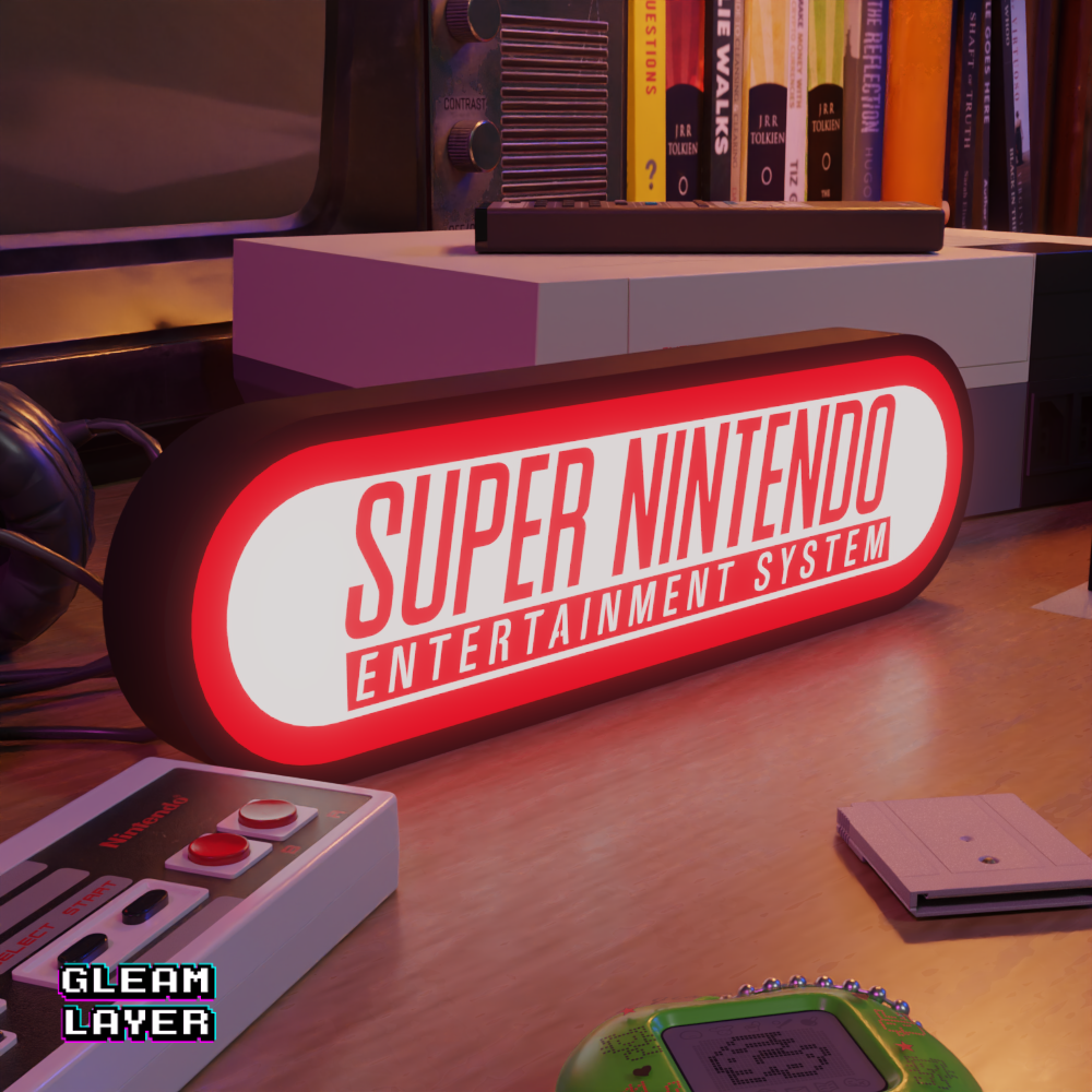 Super Nintendo Snes Led Gaming Light Sign