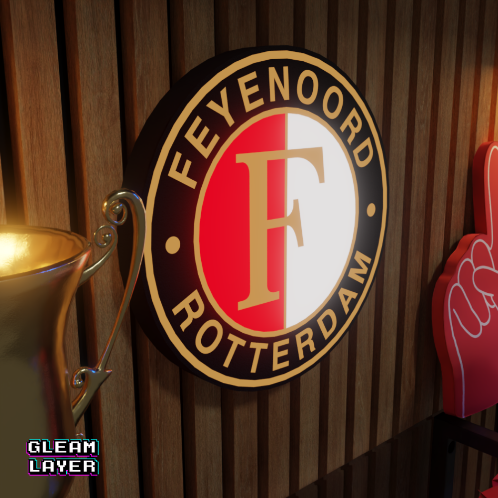 Feyenoord Rotterdam Logo Led RGB Wall Display Light Sign