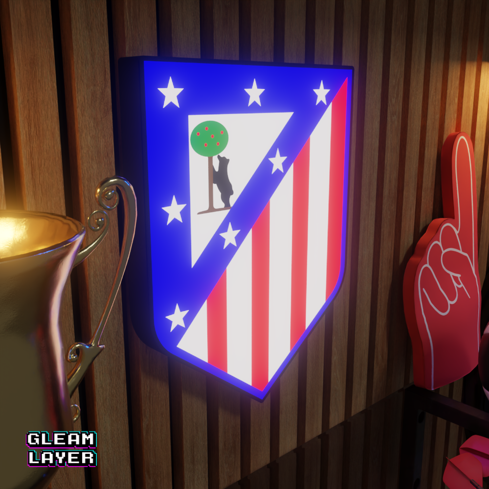 Atletico Madrid Logo Led RGB Wall Display Light Sign
