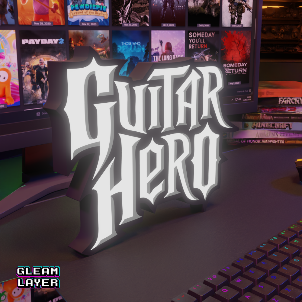 Guitar Hero Led Gaming Light Sign