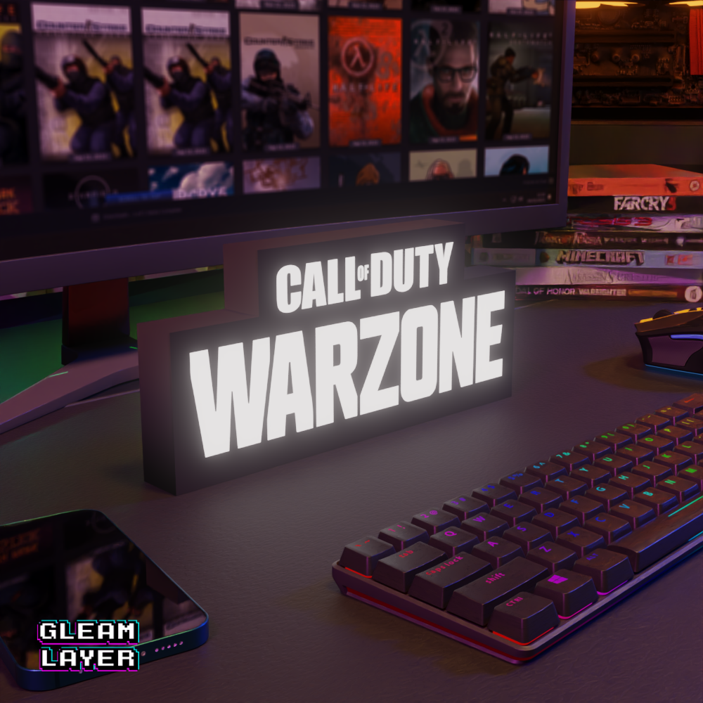Call of Duty Warzone Led Gaming RGB Light Sign
