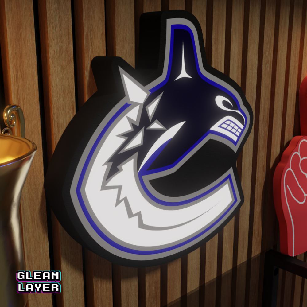 Vancouver Canucks Led Light Box NHL Sports Bar Light Display Wall Sign