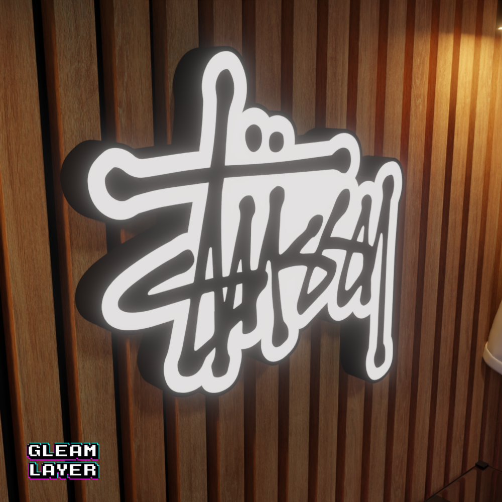 Stussy Led RGB Light Wall Sign