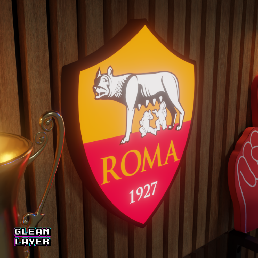 AS Roma Logo Led RGB Wall Display Light Sign