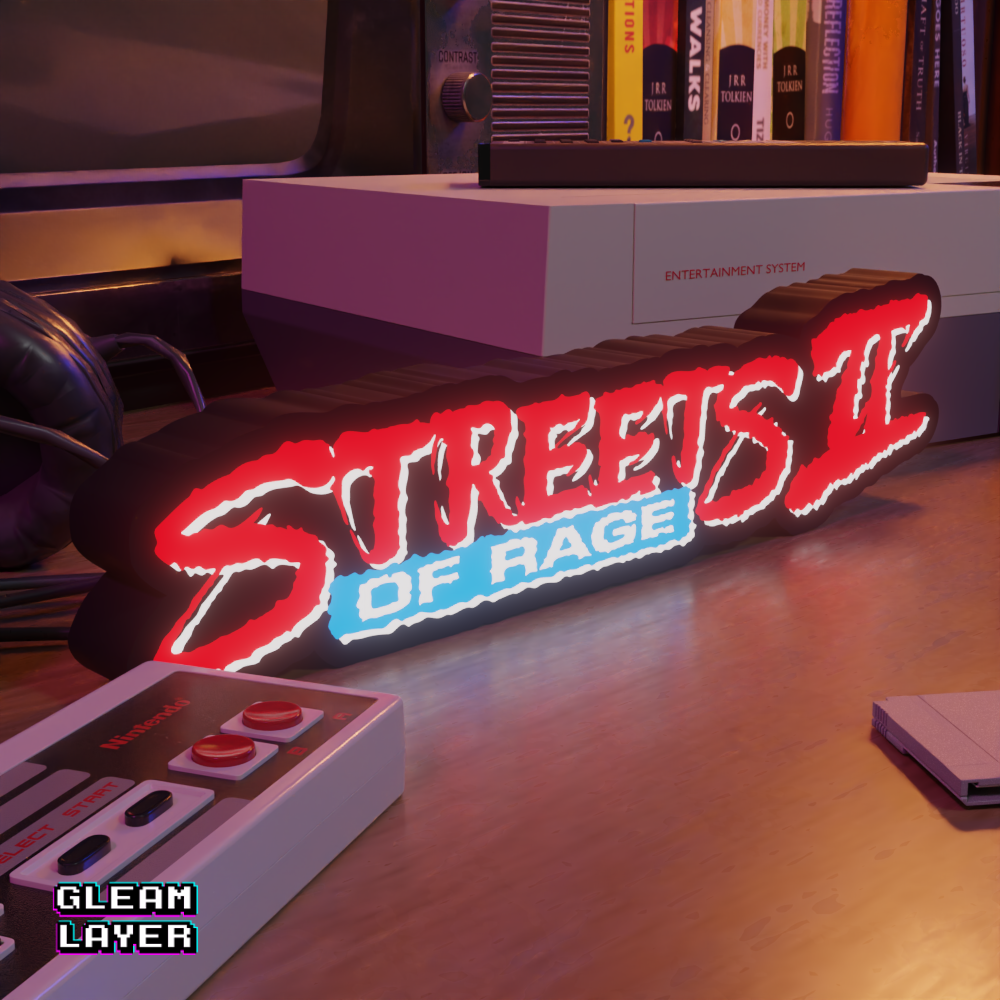 Streets of Rage 2 Led Retro Gaming Light Sign